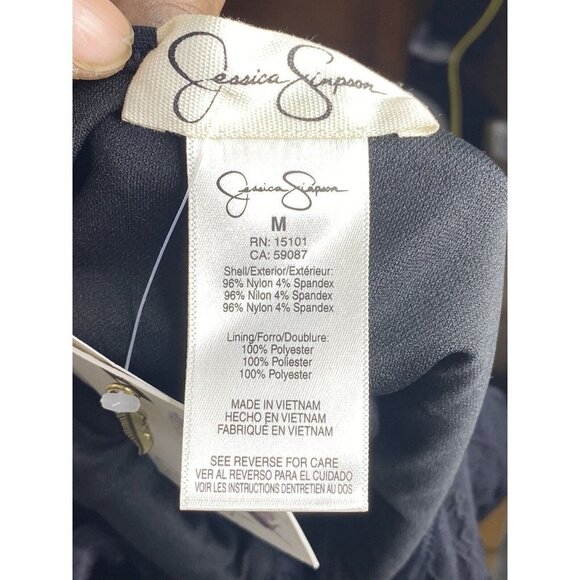 Jessica Simpson Rose Bay Textured One-Piece Swimsuit, Black, Size M - Picture 6 of 9